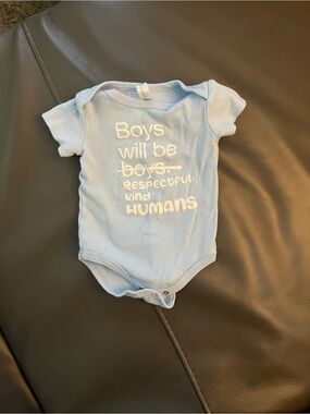 Baby Essentials Light Blue 'Respectful Kind HUMANS' One-Piece Bodysuit